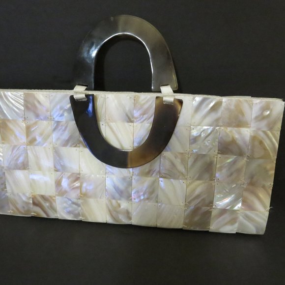 Vintage Abalone Mother of Pearl Shell Purse - Picture 1 of 7